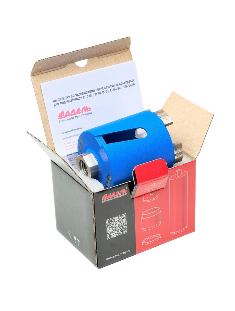 Коронка алмазная 82 мм по бетону для подрозетников Super Fast