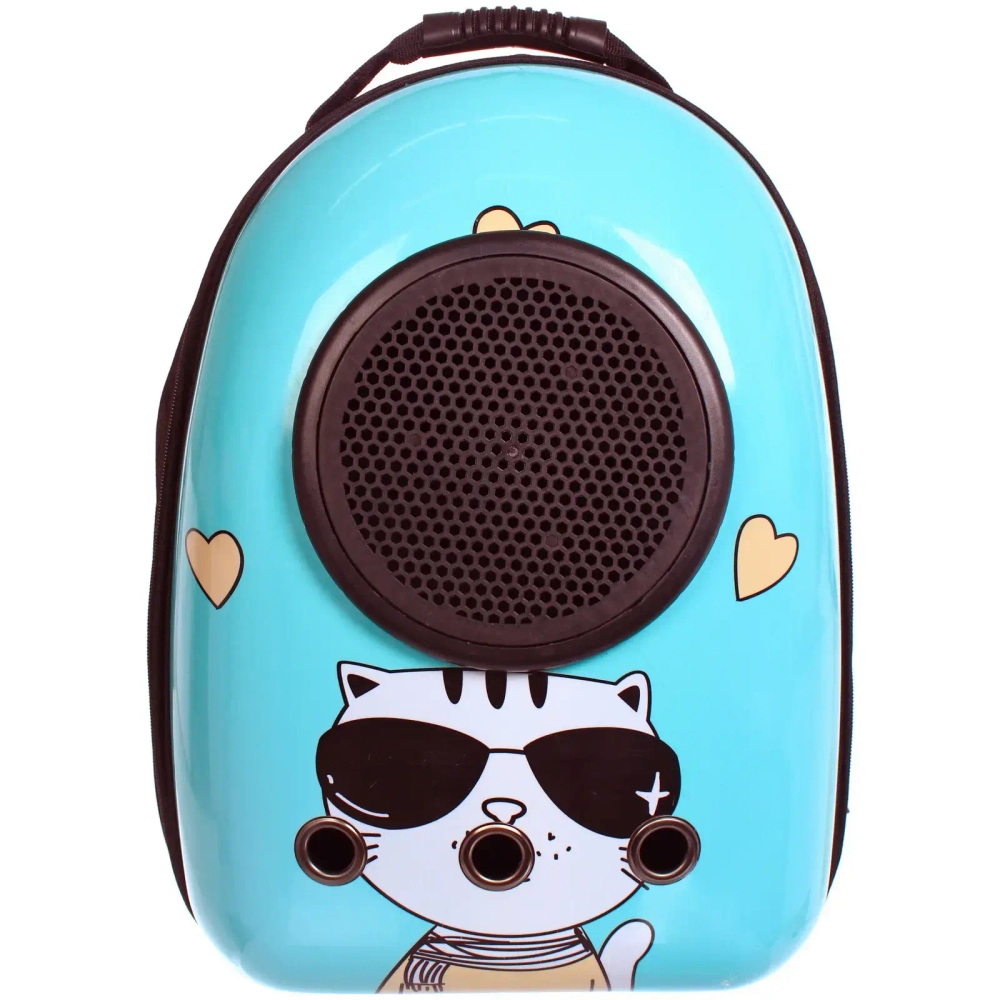 Рюкзак - переноска для животных «ЛЮБИМЫЙ БРО», цвет голубой, 30*29*42см/до 12кг (Пакет и Лейбл)