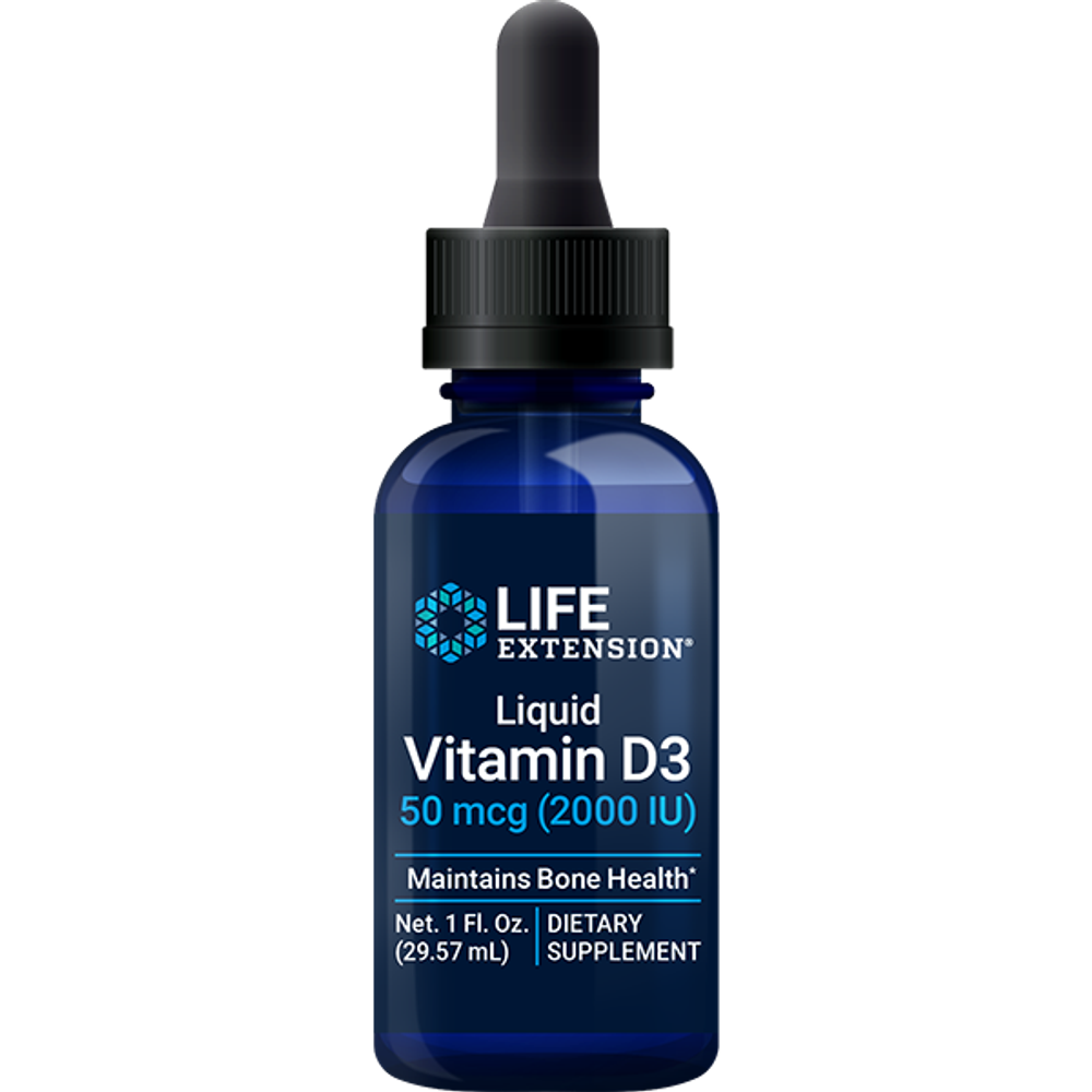 Liquid Vitamin D3 50 мкг (2 000 МЕ) 30 млl Life Extension