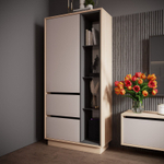 Модульная стенка в гостиную со шкафом Туя светлая/Кашемир Рэя 29х32х150 см