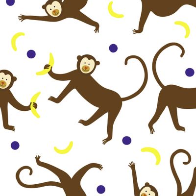 Веселые обезьянки и бананы