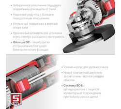 УШМ ЗУБР УШМ-125-1105ЭТ регул.оборотов,125мм,1100Вт (УШМ-125-1105ЭТ)