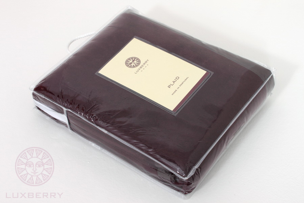 Плед-покрывало 220x240 Luxberry Двустороннее винный-серый Португалия фото