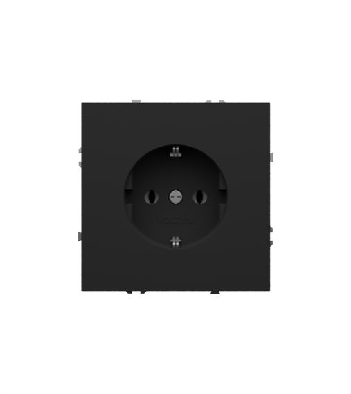 Розетка встраиваемая Voltum S70 с заземлением 16А, (графит) VLS040107