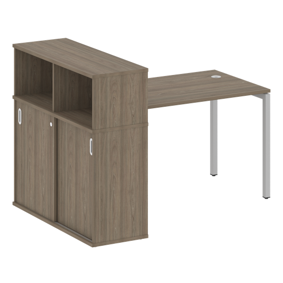 Метал Систем Куатро Стол письменный с шкафом-купе на П-образном м/к 40БП.РС-СШК-3.2 Т