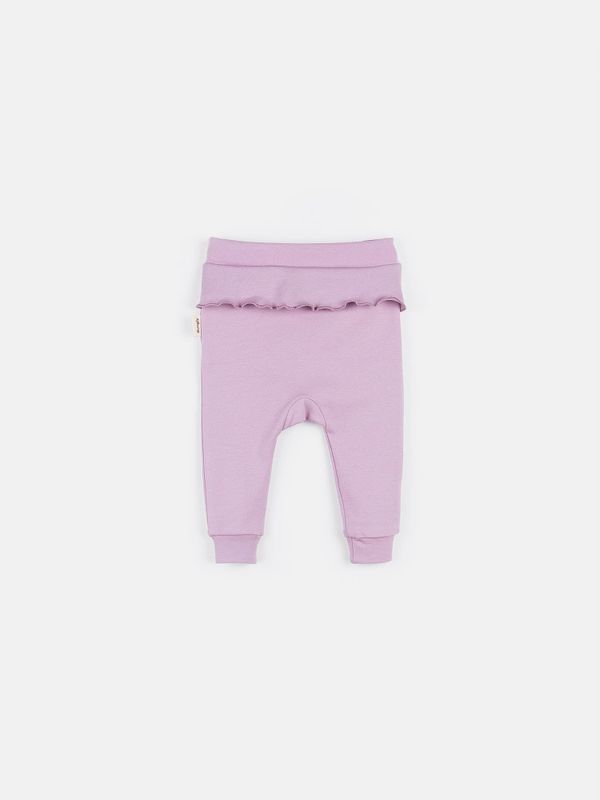 Ползунки с открытой ножкой и рюшей 