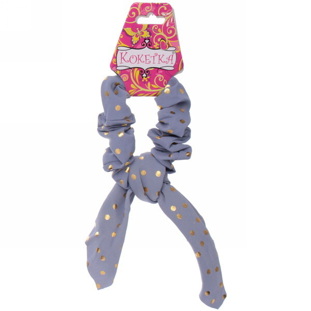 Резинка для волос 1шт «Collection KiKil», принт золотой горошек, микс 6 цветов, d-8.5см