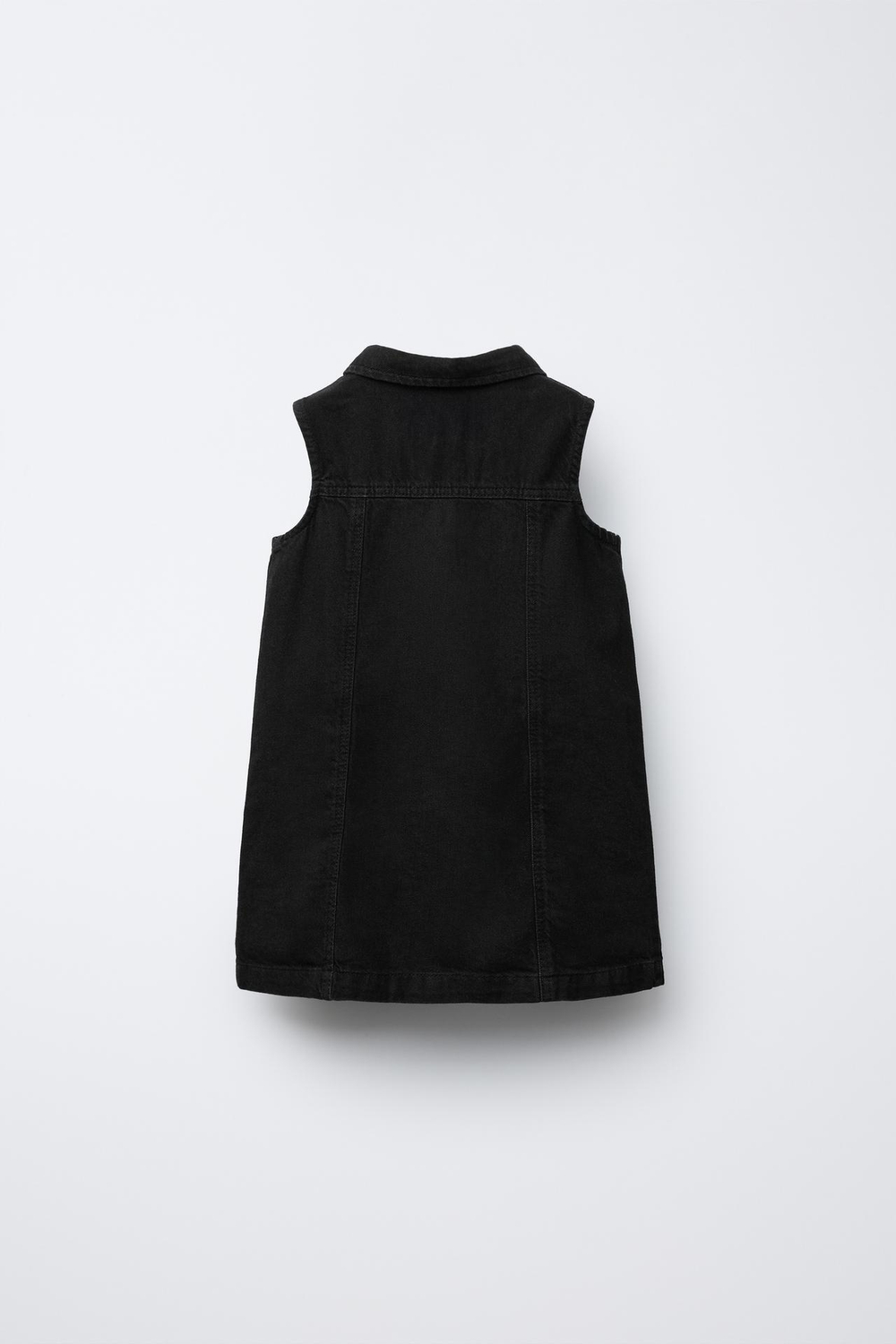 ZARA ДЖИНСОВОЕ ПЛАТЬЕ С ЦВЕТОЧНОЙ ВЫШИВКОЙ, ЧЕРНЫЙ