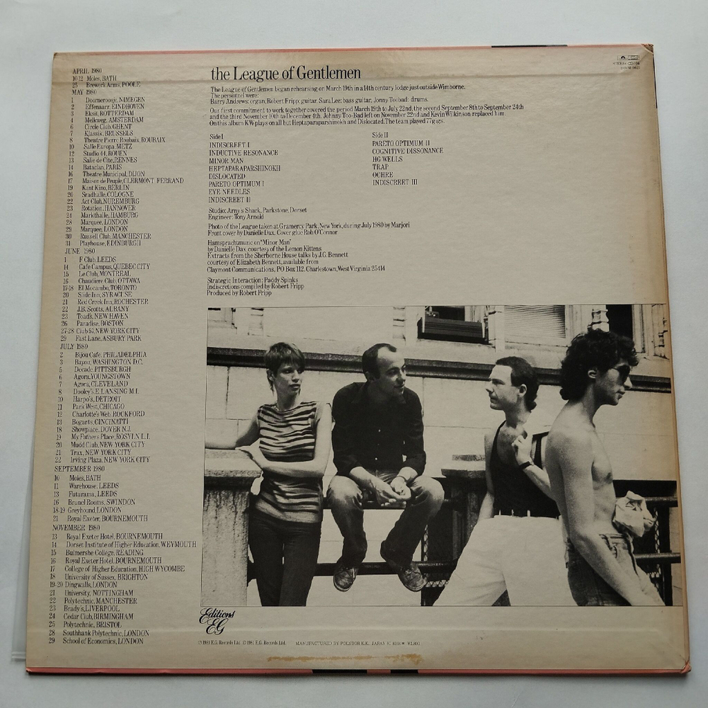 Винтажная виниловая пластинка LP Robert Fripp (From King Crimson) The League Of Gentlemen (Japan 1981) (No Obi)