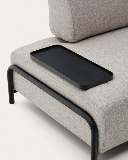 Диван 3-х местный Compo c маленьким подносом серый