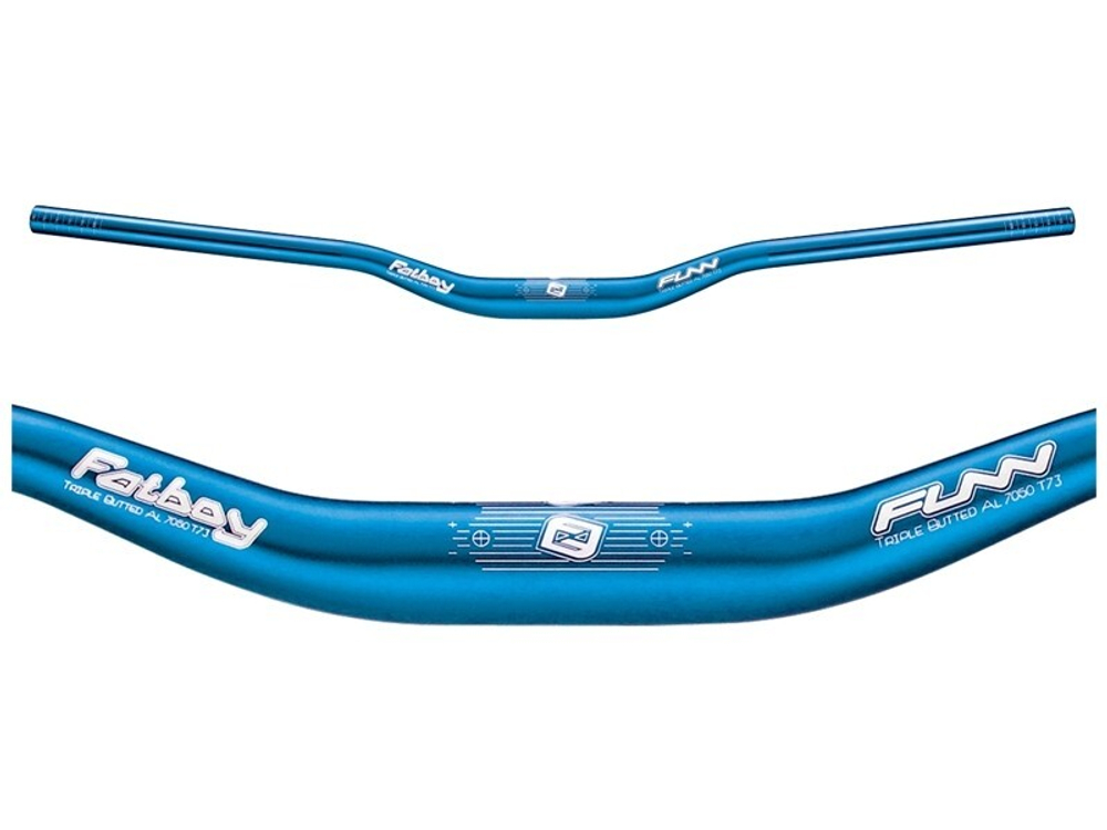 Руль Funn Fatboy синий AL7050-T73 8° Back Sweep 5.5° Up Sweep 31,8 мм 810 мм 7 rise