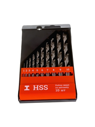 Набор сверл по металлу HSS (10 шт; 1-10 мм; шаг 1 мм) Gigant G-11123