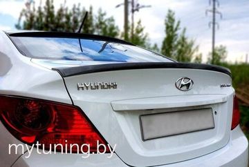Лип спойлер на крышку багажника для Hyundai Solaris