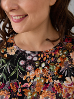 Лонгслив ЛНв-306/тсиний-акварельцветы