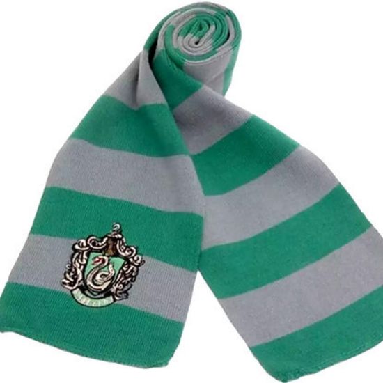 Шарф ученика начальных классов, Герб факультета Слизерин, р-р 15х160см