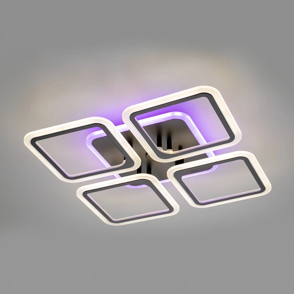 Citilux Марсель Смарт CL232A145E RGB Умная люстра Чёрная