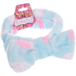 Повязка на голову «Кокетка - Леопард», цвет розовый, голубой и бежевый, 17,5*5см (упаковка белый ZIP пакет)