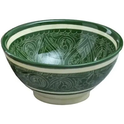 Коса средняя 15,5см зеленая Риштанская Керамика