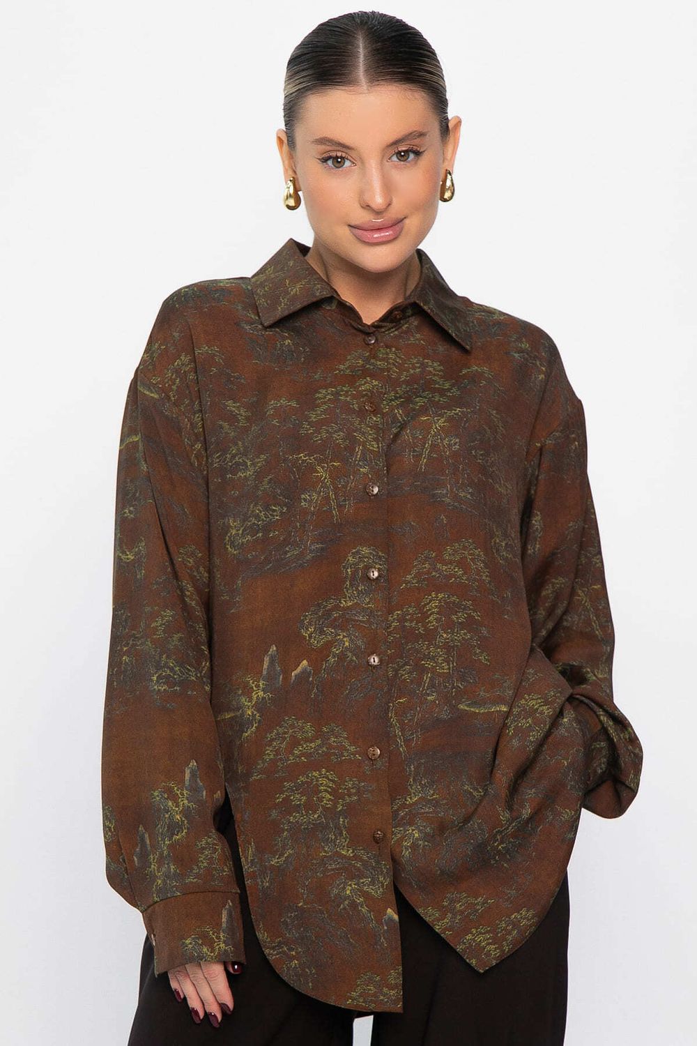 Блуза Тайна очарования (коричневая) Б14433-5М LT Collection