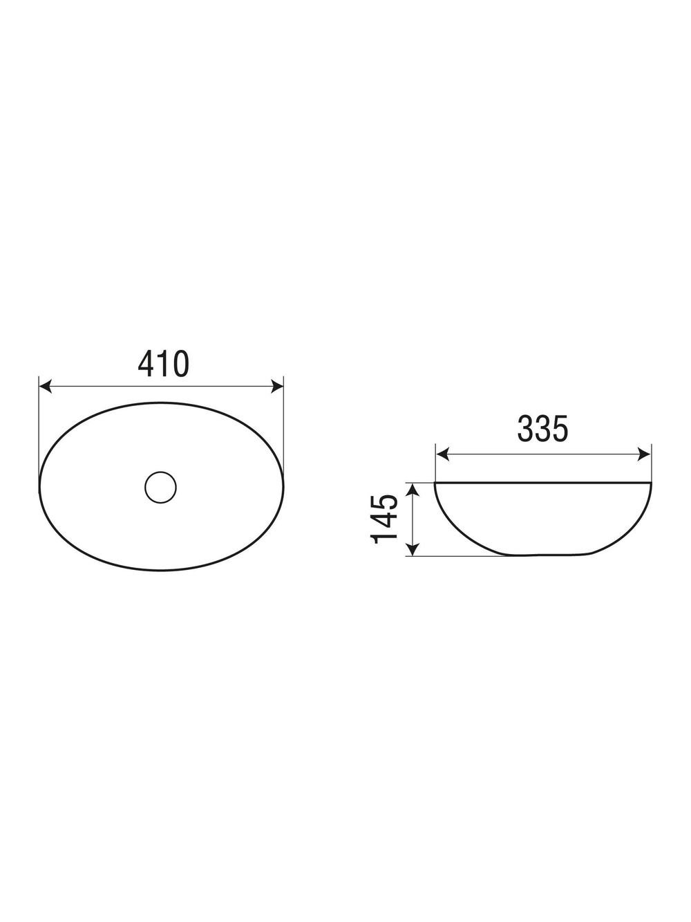 Раковина накладная (мрамор бежевая с серым) WeltWasser WW  ELBACH 3078 M804 410х335х145