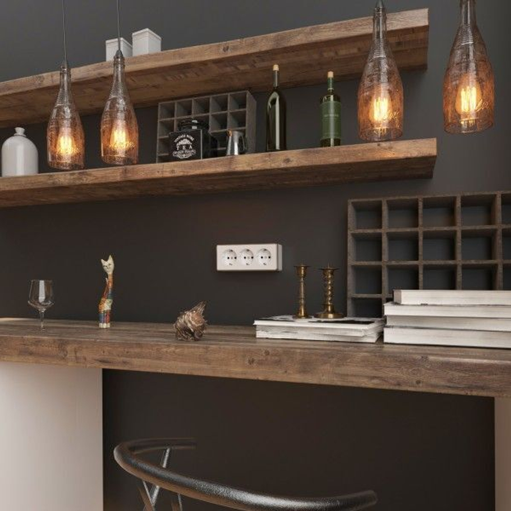 Розетка тройная с заземлением и шторками Gallant (белый)