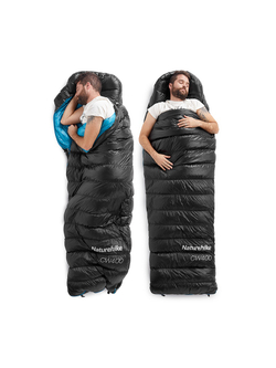 Мешок спальный Naturehike Ultralight CW400 M , 210х75 см, (правый) (ТК: +5C), черный