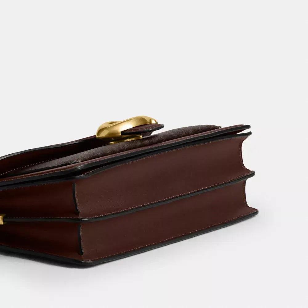 COACH СУМКА ЧЕРЕЗ ПЛЕЧО SIGNATURE CANVAS TABBY 26, ТЕМНО-КОРИЧНЕВЫЙ