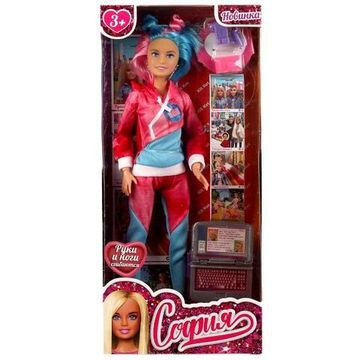 Кукла 29 см София блогер, руки и ноги сгиб, акс, кор КАРАПУЗ