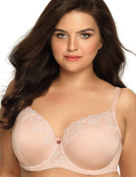 Бюстгальтер Freesia с эффектной вышивкой на чашках (Размер: 70G) (Цвет: телесный)