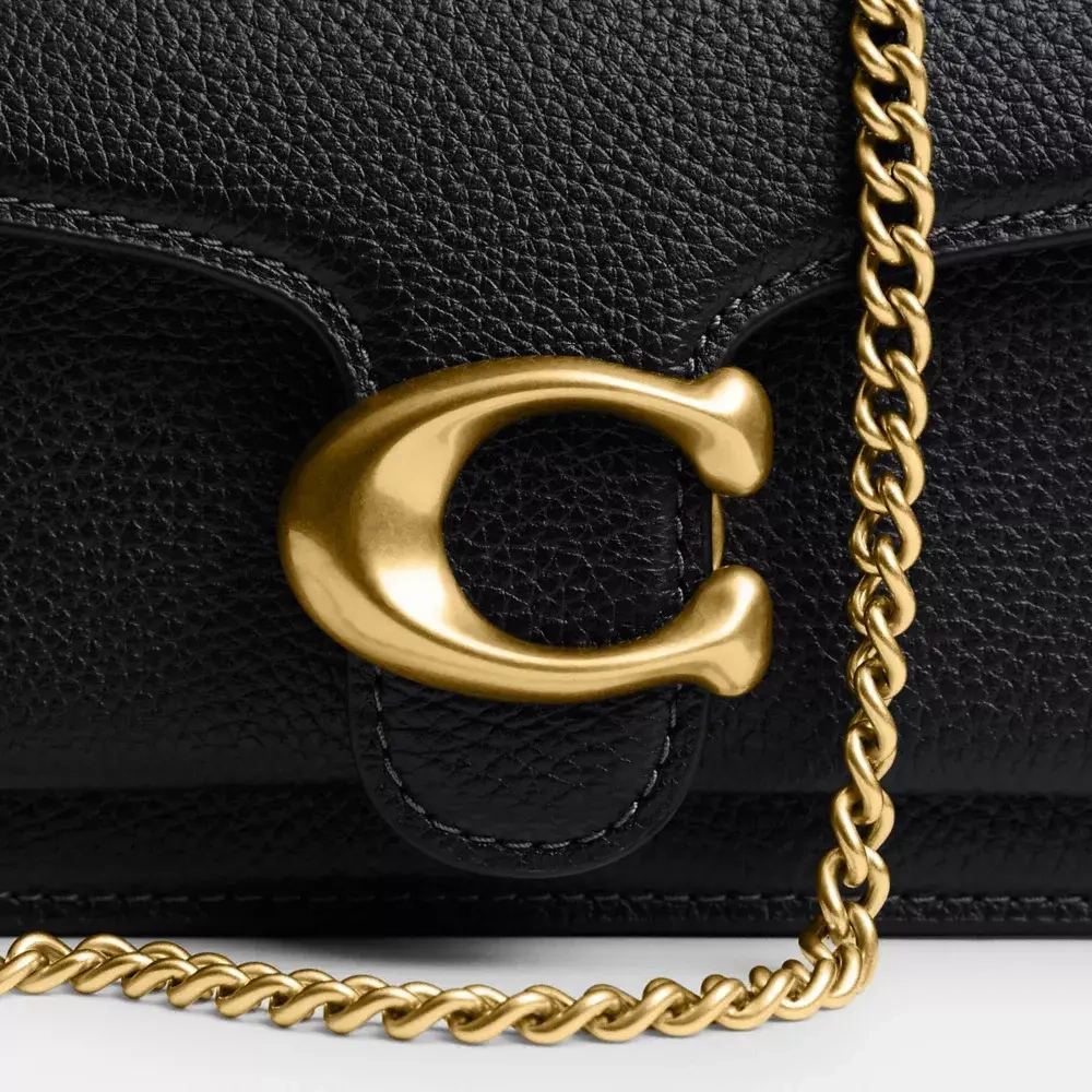 COACH СУМКА ЧЕРЕЗ ПЛЕЧО TABBY 19 С ЦЕПОЧКОЙ, ЧЕРНЫЙ