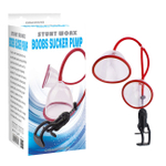 Вакуумная помпа для груди Boobs Sucker Pump (Цвет: прозрачный с красным)