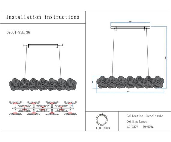 Люстра Kink Light Грея 07601-95L,36