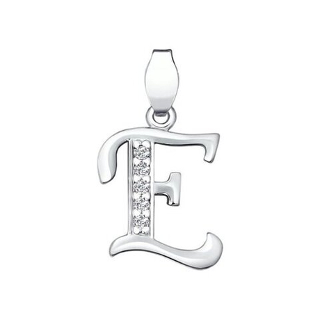 Подвеска из серебра с фианитами