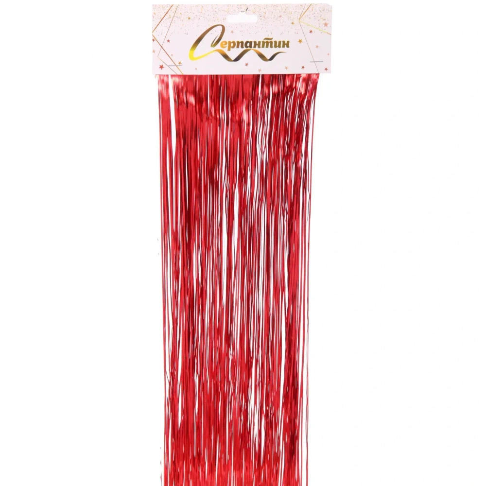 Дождик 2 м «Матовое сияние», красный