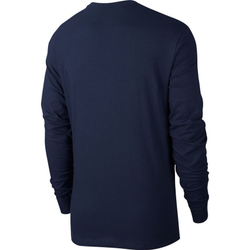 Мужская теннисная футболка теннисная Nike Sportswear Club Tee LS - midnight navy/white