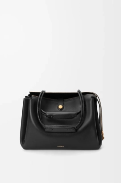 Loewe Большая сумка Madrid из мягкой телячьей кожи, черный