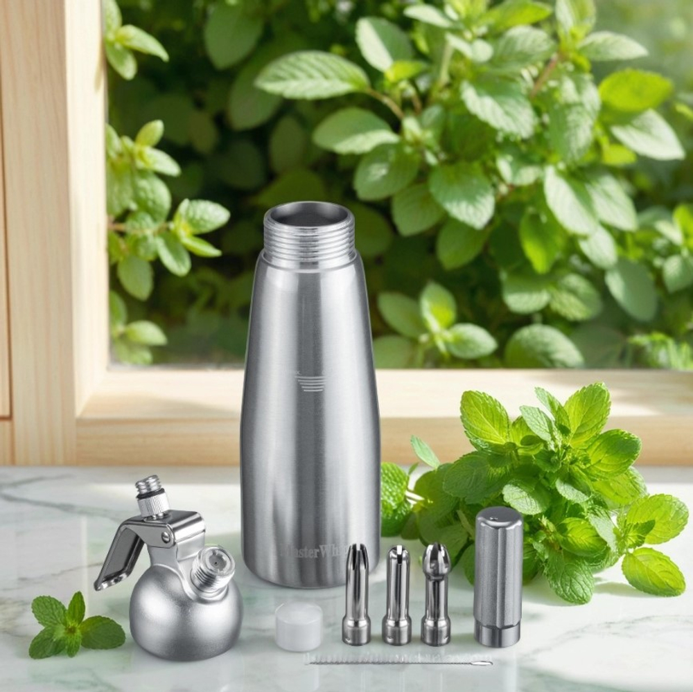 Сифон (кремер) для сливок MasterWhip 0,5 л. алюминий.