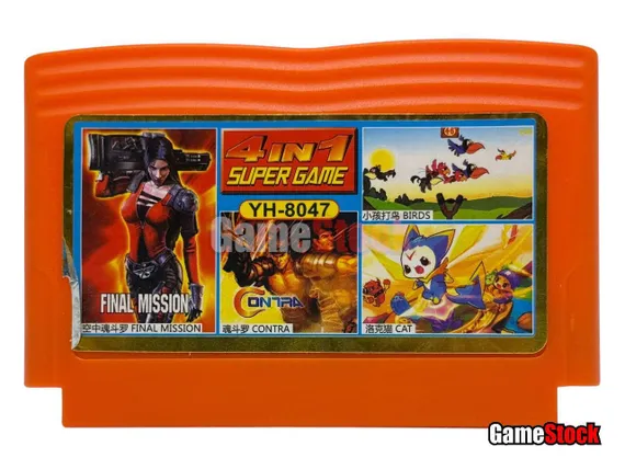 Картридж 8-Bit - 4в1 CONTRA+FINAL MISSION+CAT
