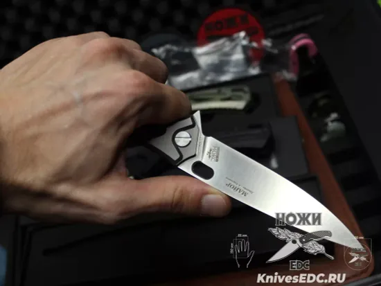 Нож складной НОКС Майор сталь M390, серый Титан 328-159506