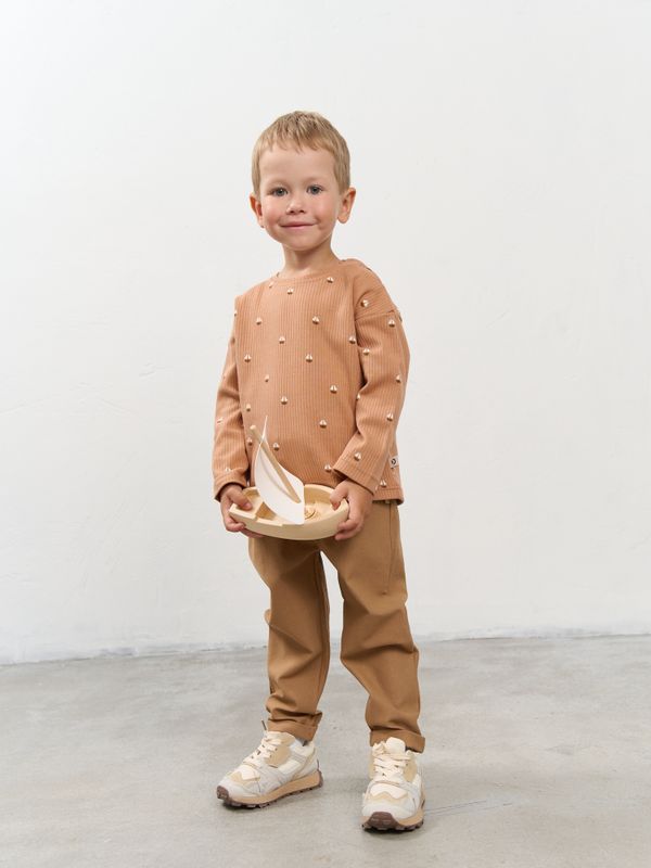 Лонгслив в рубчик 