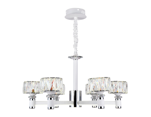 Подвесная светодиодная люстра TR4518/6 WH/CH белый/хром 120W D730*370 (Без ПДУ)