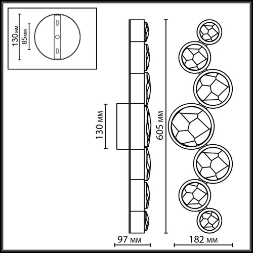 Настенный светодиодный светильник Odeon Light SPILLA 7174/15WLA