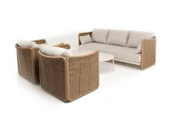 "Аликанте" лаунж-зона из искусственного ротанга, цвет соломенный