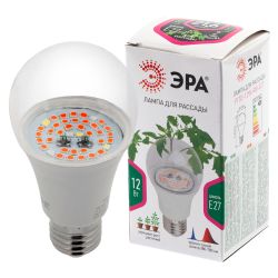 Фитолампа для растений светодиодная ЭРА FITO-12W-RB-E27 красно-синего спектра 12 Вт Е27 | Фитолампы Е27