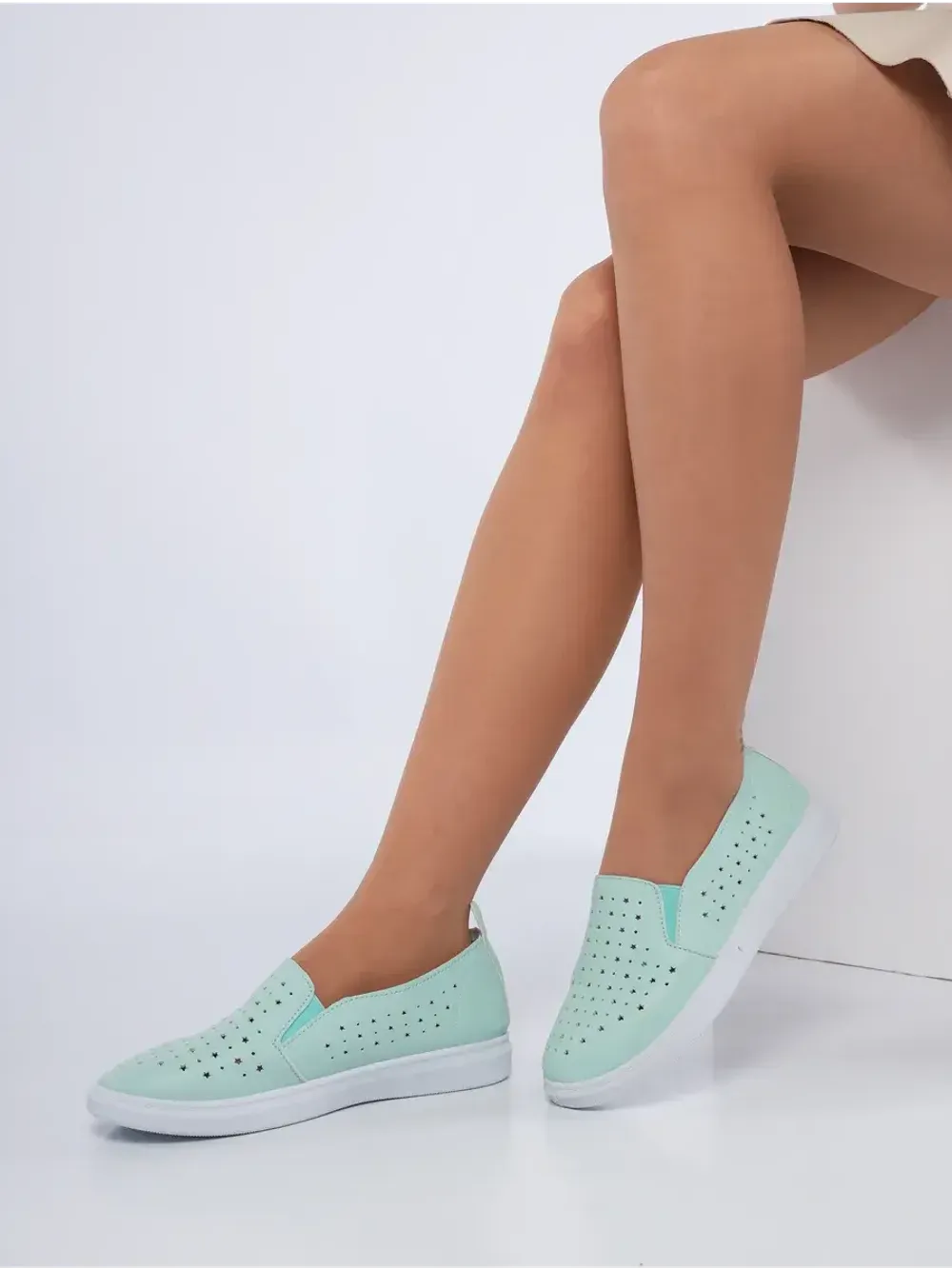 Мокасины летние с перфорацией