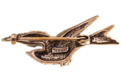 "Унона" брошь в бронзовом покрытии из коллекции "Animals" от Jenavi с замком булавка