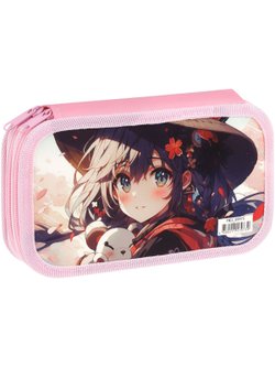 Пенал 2 отделения 19х11см ламинированный картон (ПК2-59973)