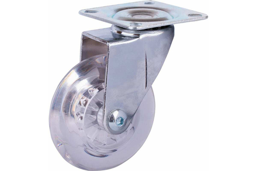 ОПОРА КОЛЕСНАЯ ПОВОР.НА ПЛОЩ. 75ММ ПОЛИУР/ПЛАСТ ПРОЗРАЧ 1ШТ