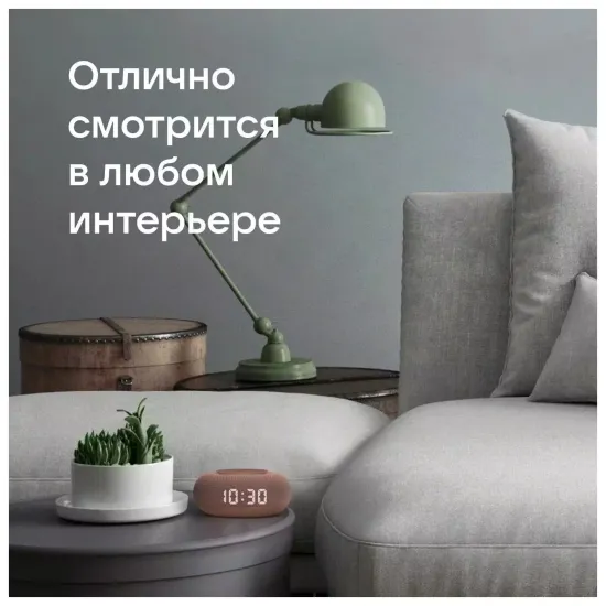 Умная колонка VK Капсула мини (с часами), терракотовый