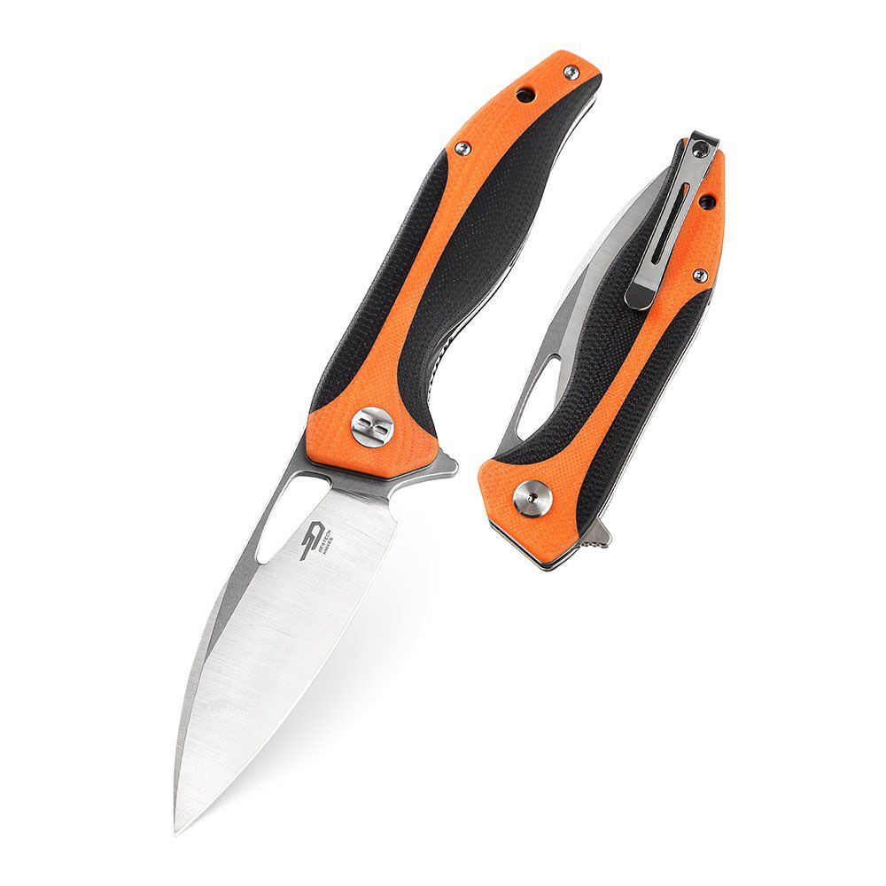 Нож складной Bestech Komodo сталь D2, рукоять G10 черно-оранжевая